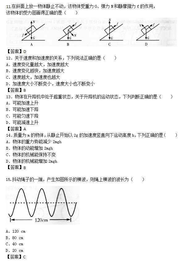 2019年成人高考高起点理化综合考试模拟试题及答案